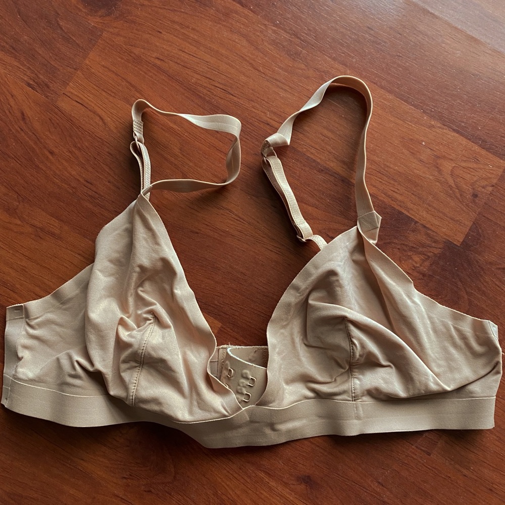 & other stories nude wireless seamless triangle bralette